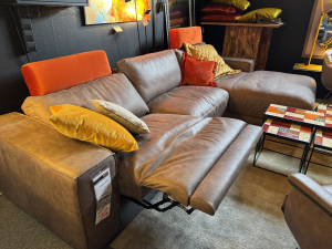 Nr. 155 I Angebot SALE % / Ecke Pietro mit Funktion / Leder / Ausstellungsware sofort verfügbar